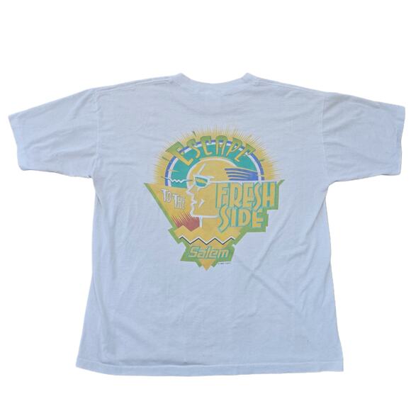 VTG Salem Cigarettes Tshirt RJ Reynolds Tobacco 1992 Silkworm Size XL Fresh Side - Picture 10 of 10